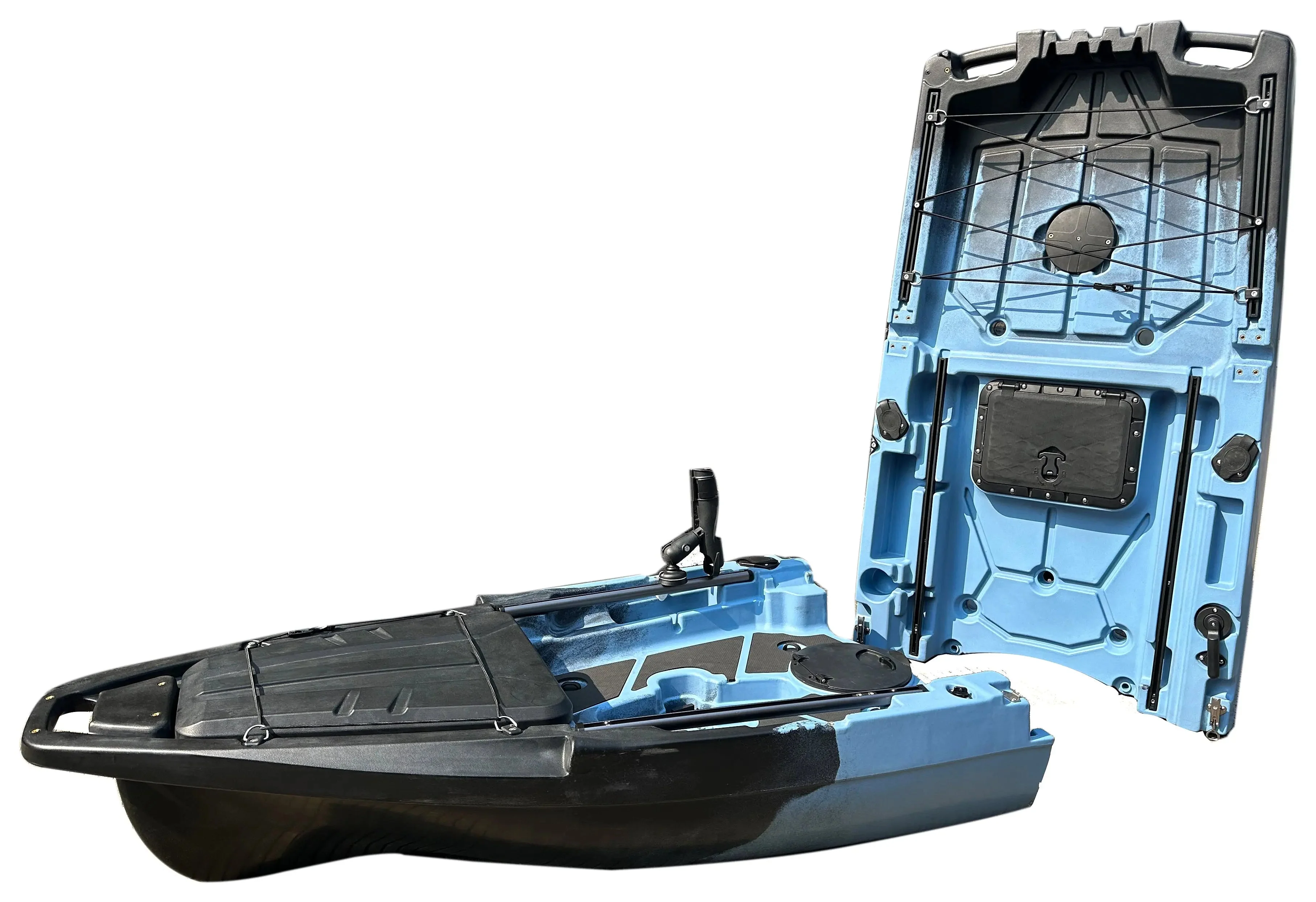 10ft Recon Modular Fin Drive Pedal Fishing Kayak | 430lbs Capacity | 2 Piece - Image 6