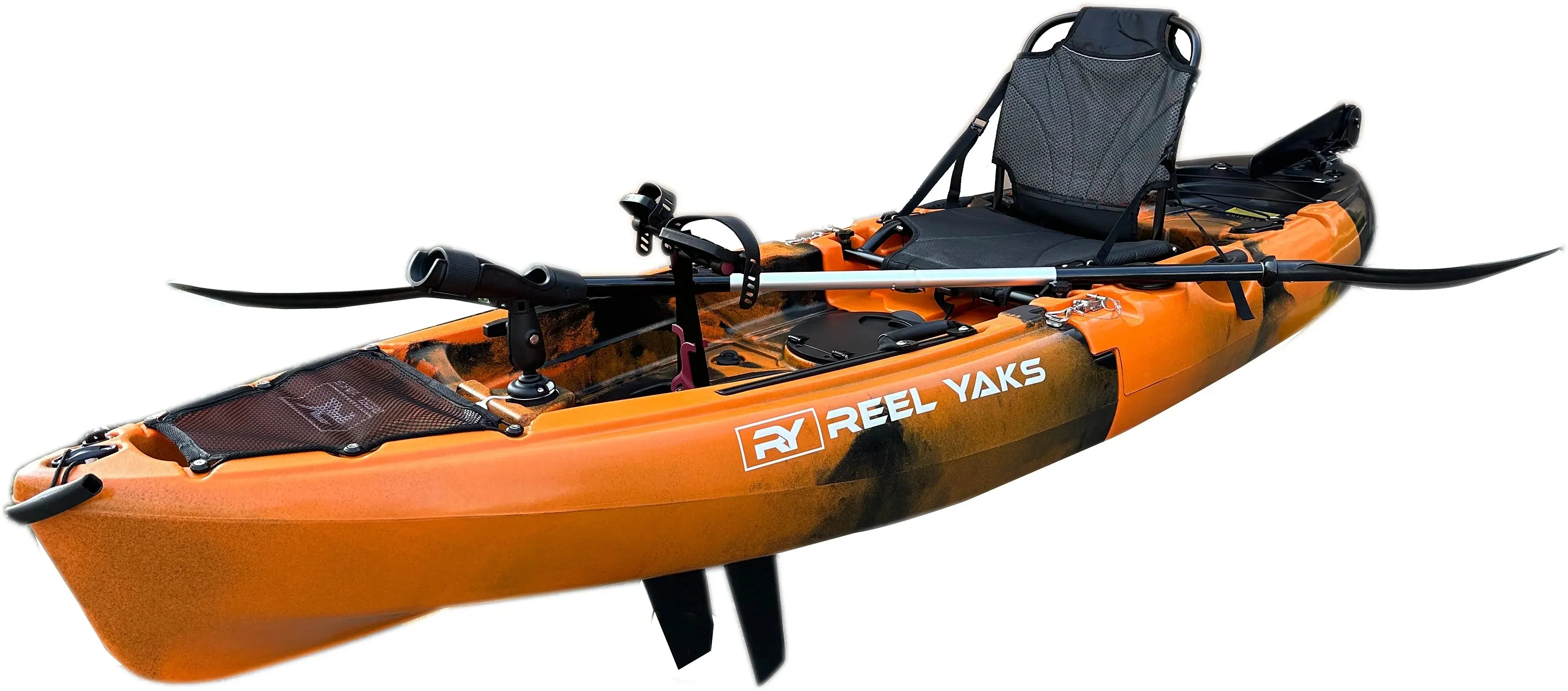 9.5ft Raptor Modular Fin Drive Pedal Fishing Kayak | 380lbs Capacity | 2 Piece - Image 3