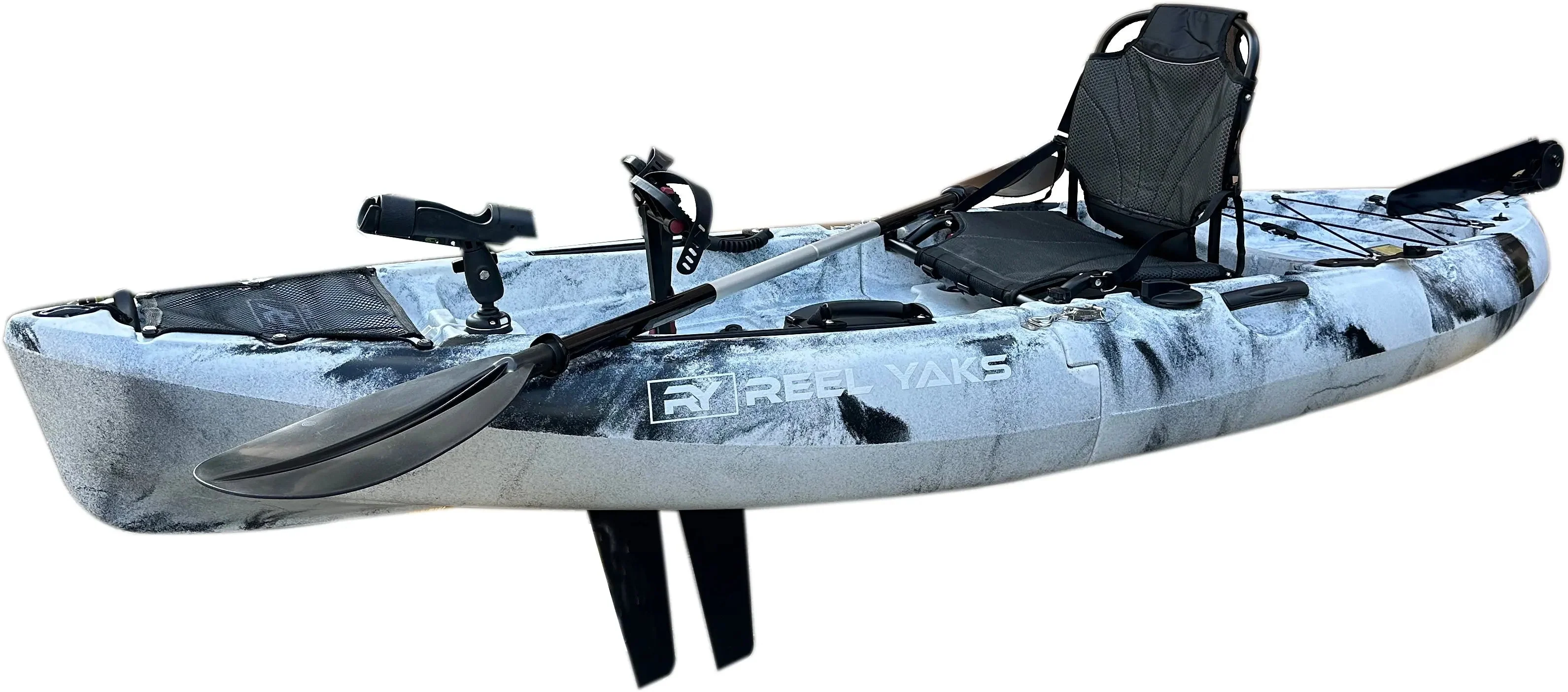 9.5ft Raptor Modular Fin Drive Pedal Fishing Kayak | 380lbs Capacity | 2 Piece - Image 5
