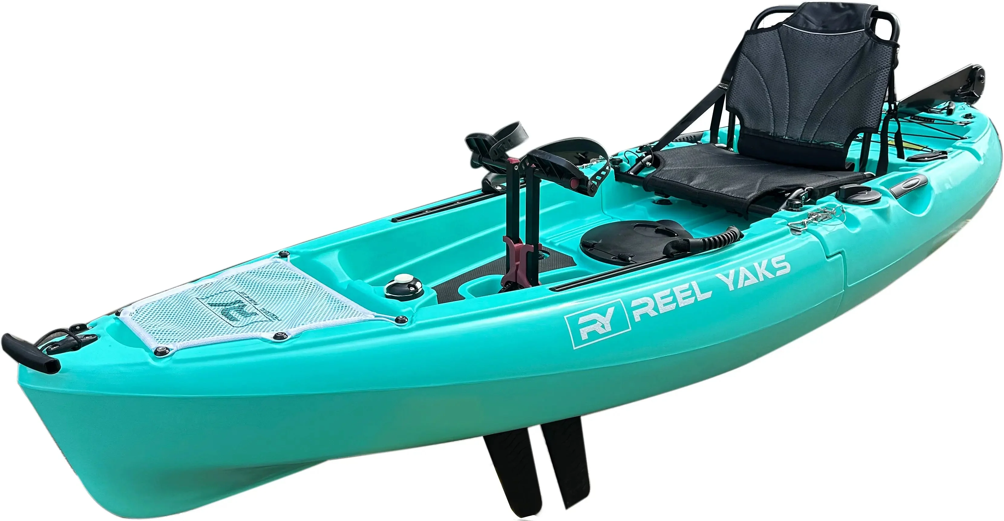 9.5ft Raptor Modular Fin Drive Pedal Fishing Kayak | 380lbs Capacity | 2 Piece - Image 6
