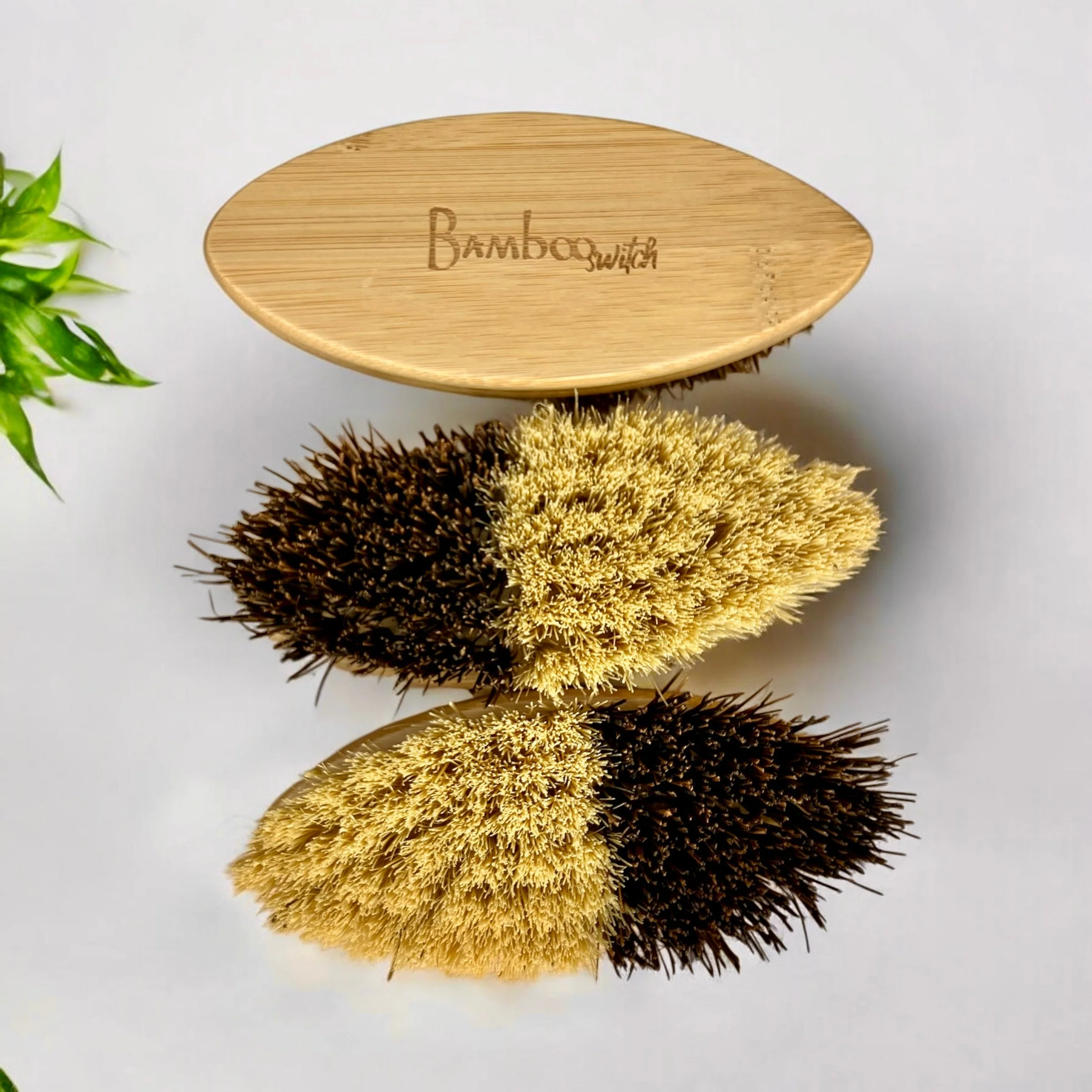 Bamboo Multipurpose Cleaning Brush | Sisal & Coconut Bristle - Image 5